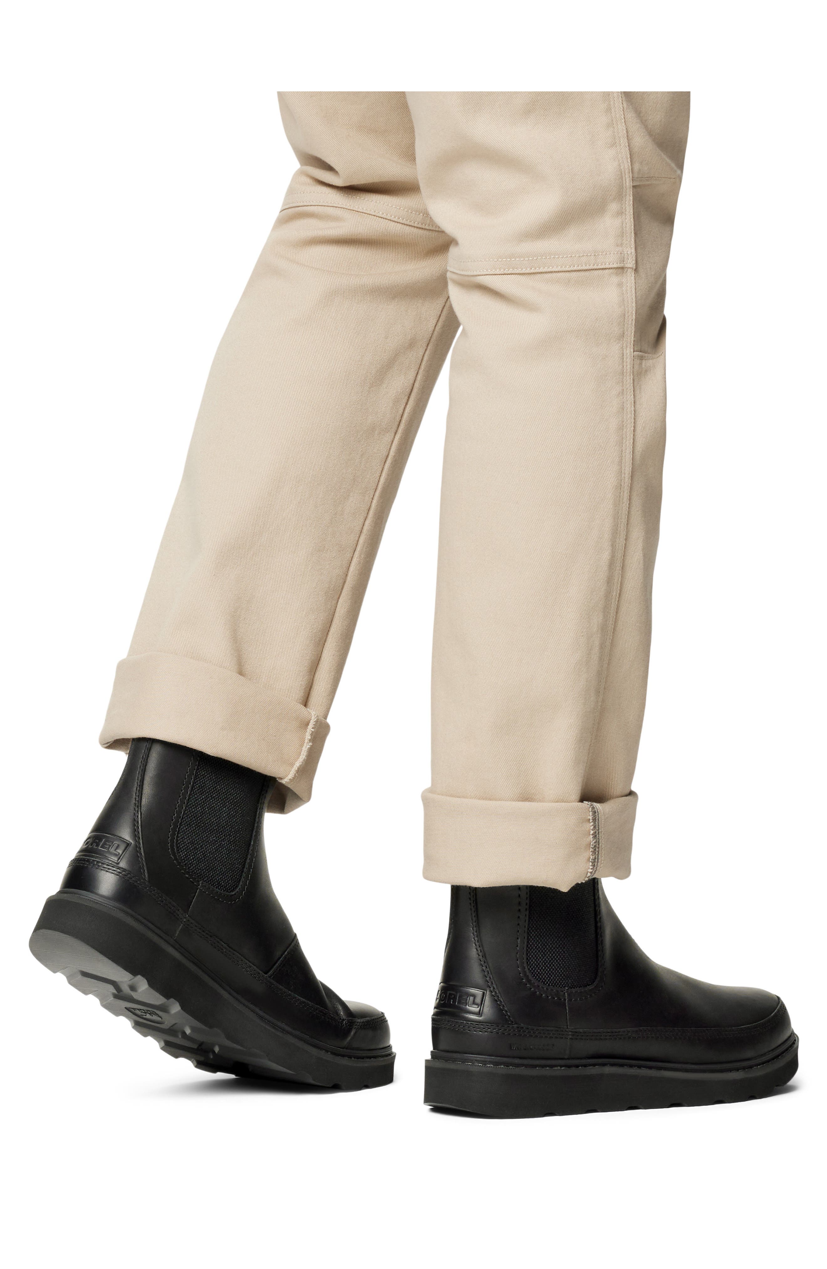 SOREL Slabtown 62 Waterproof Chelsea Boot, Alternate, color, Black/ Black