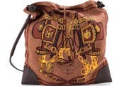 Pre-Owned Hermes Silky City Bag Printed Silk and Leather PM
