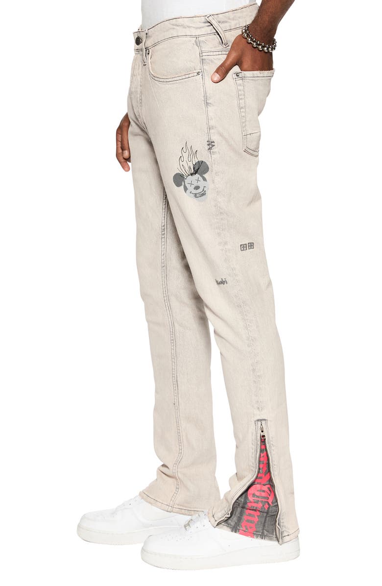Ksubi Van Winkle Pluto Chamber Zip Hem Skinny Jeans, Alternate, color, 