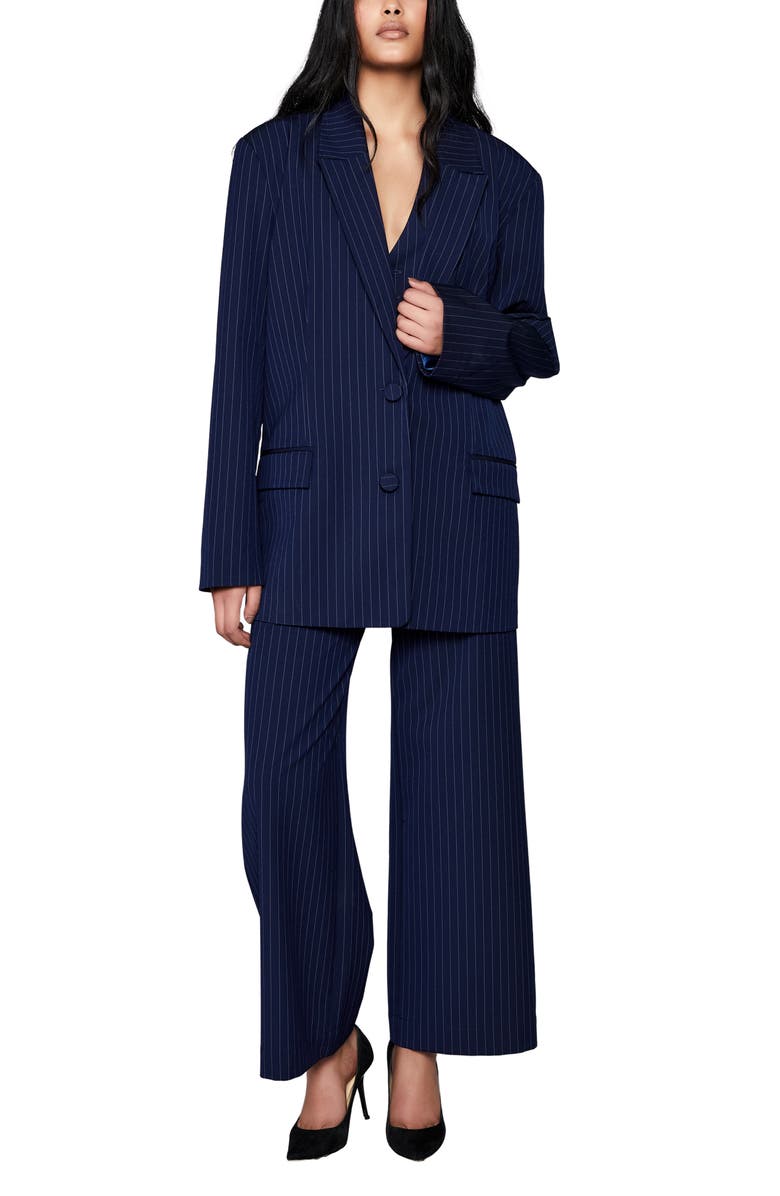 Bardot Pinstripe Blazer, Alternate, color,