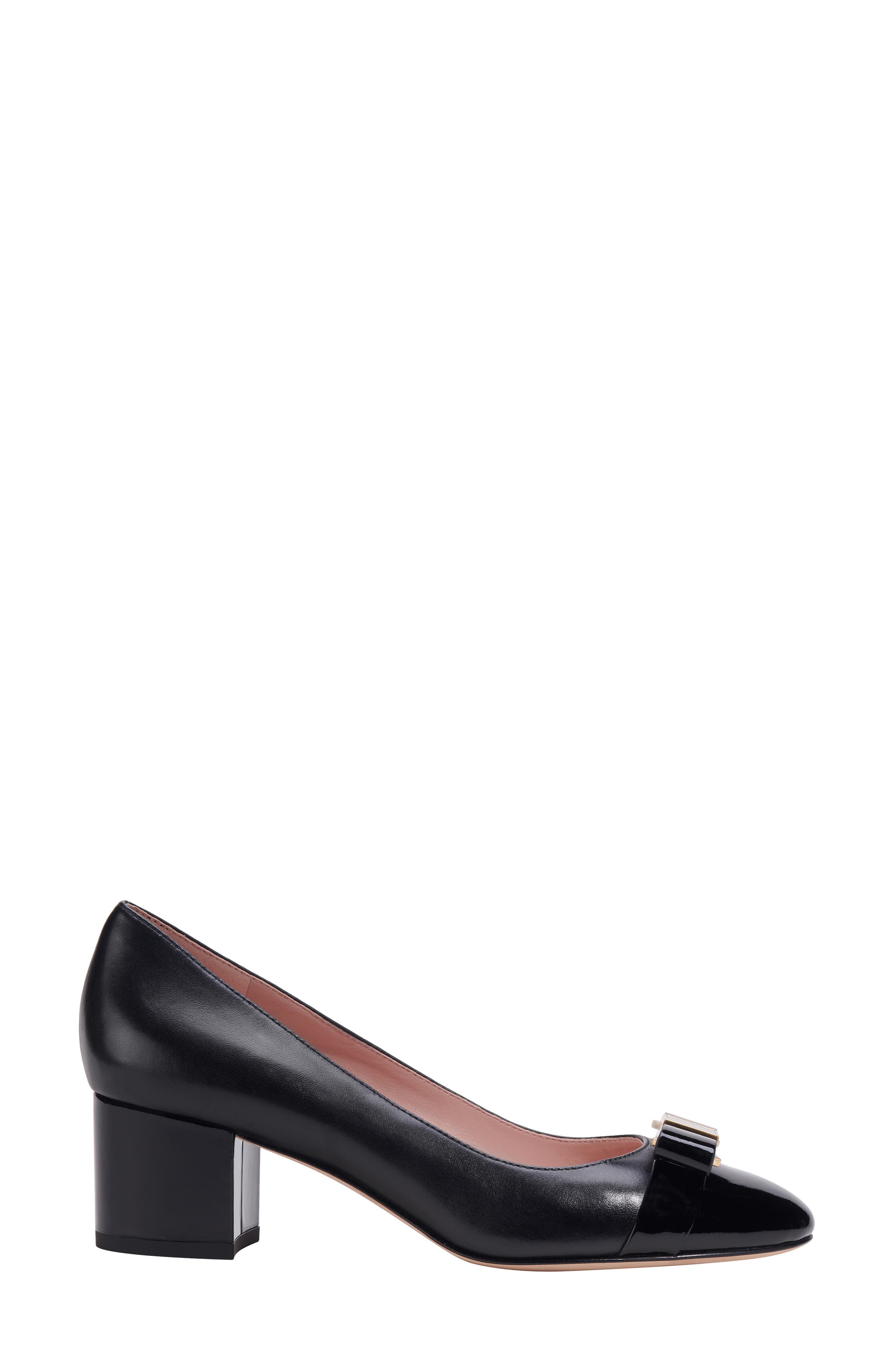 Kate Spade New York bowdie cap toe pump, Alternate, color, Black