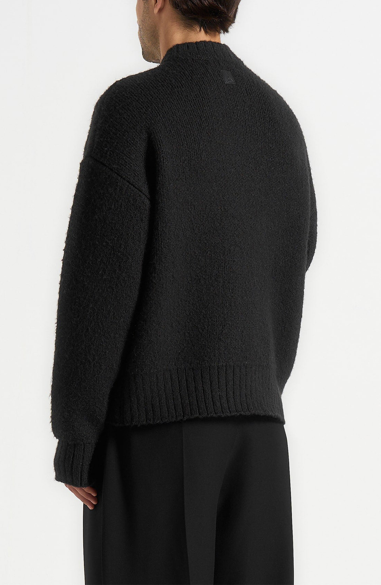 Manière De Voir Brushed Wool Knit Jumper, Alternate, color, Black