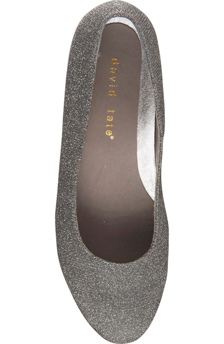 David Tate Suave Pump, Alternate, color, Silver Fabric