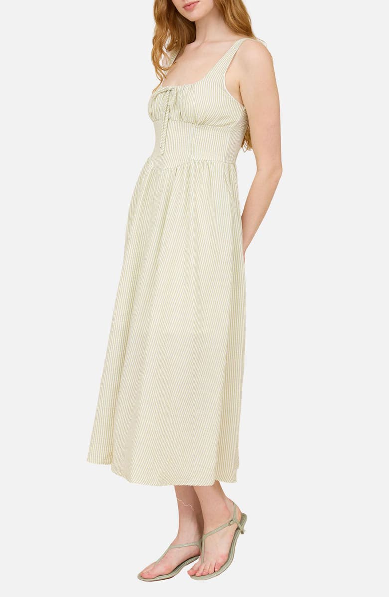 Blu Pepper Sleeveless Midi Dress, Alternate, color, Light Olive