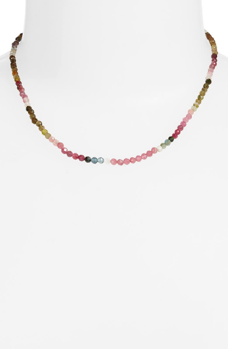 Argento Vivo Sterling Silver Beaded Tourmaline Necklace, Alternate, color, 