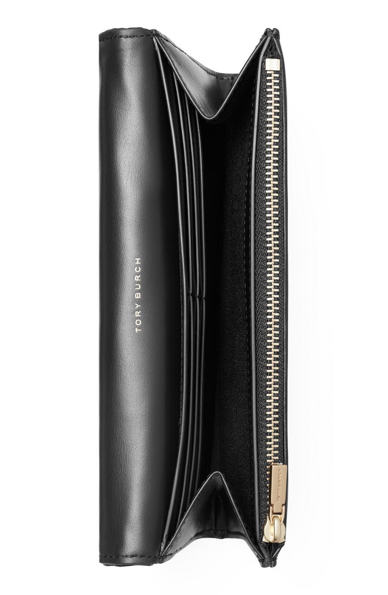 Tory Burch Kira Diamond Quilted Leather Flap Wallet, Alternate, color, 