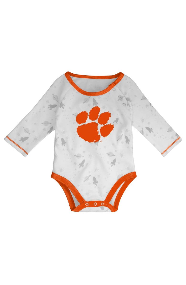Outerstuff Newborn & Infant Orange/White Clemson Tigers Dream Team Raglan Long Sleeve Bodysuit Hat & Pants Set, Alternate, color, Orange