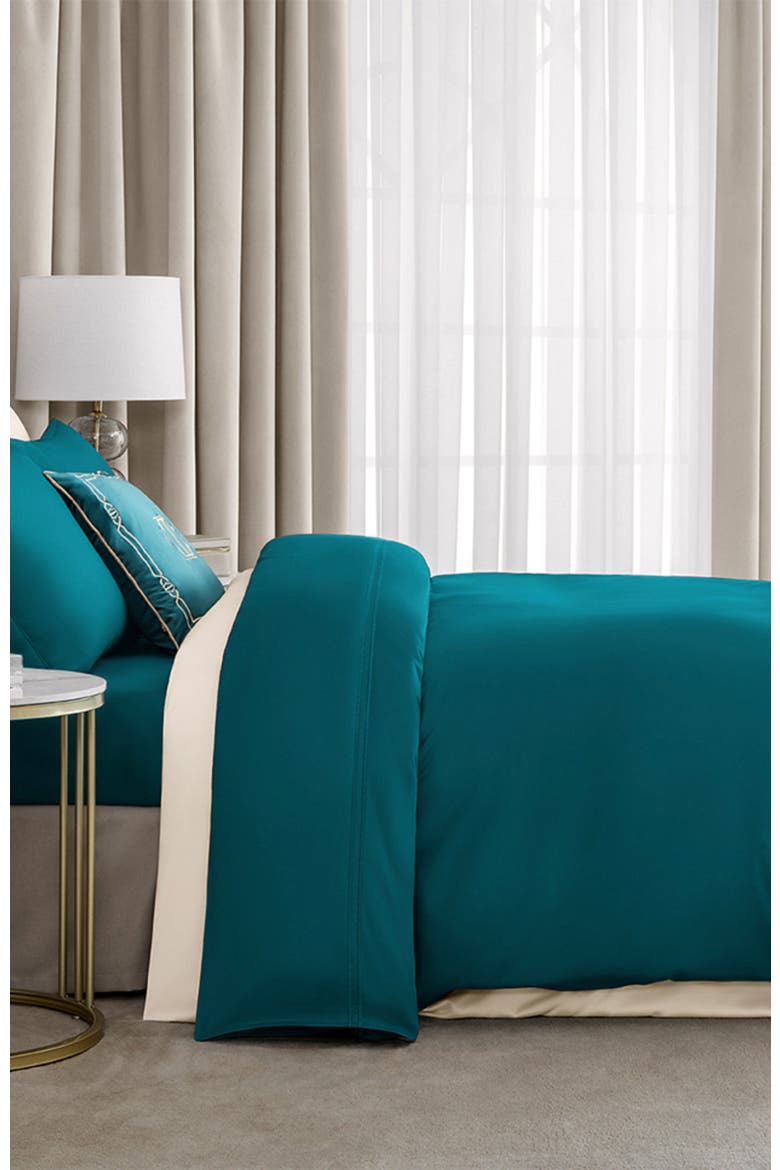 Rhapsody Duvet Cover, Alternate, color, Blue-Green