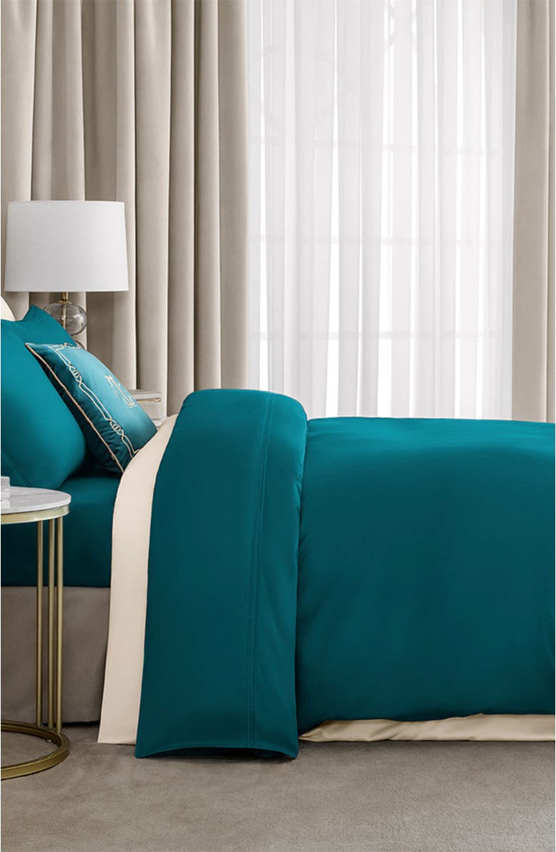 Togas Rhapsody Duvet Cover, Alternate, color, Blue-Green