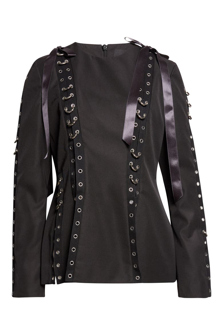 Grommet Ring Sculpt Top, Alternate, color, BLACK