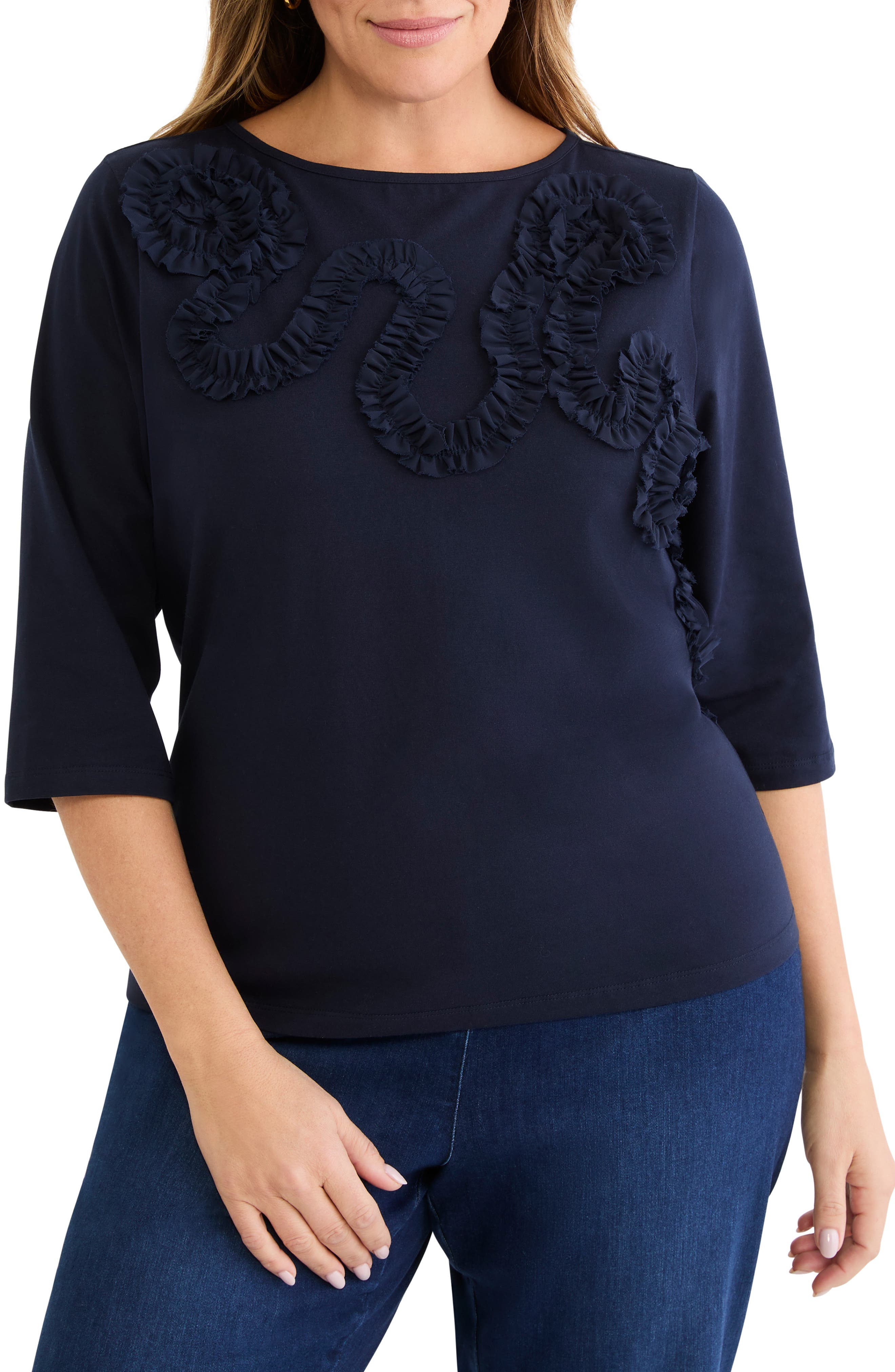 Mesh Applique Top