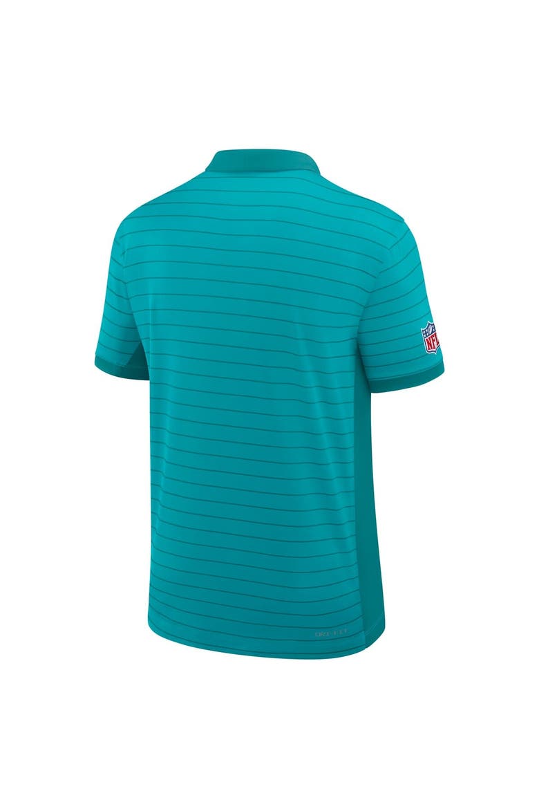 Men's Nike Aqua Miami Dolphins Sideline Victory Stripe Performance Polo, Alternate, color, Aqua