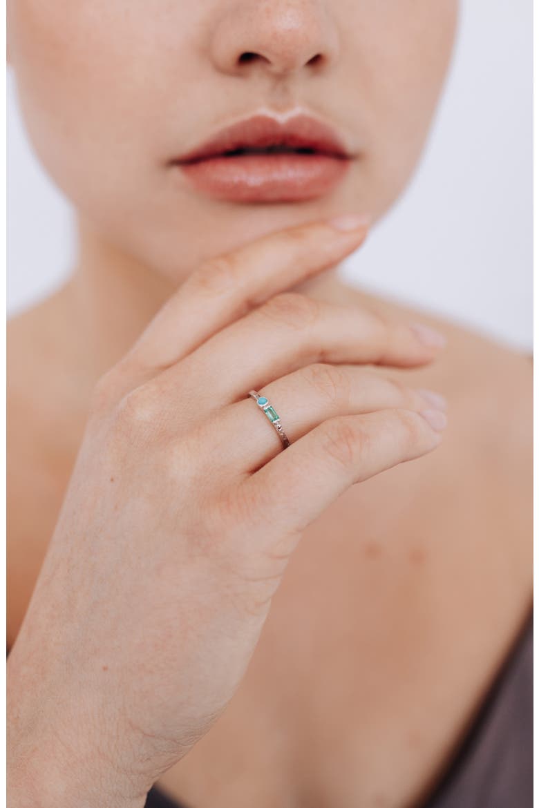 Cleo Emerald & Turquoise Ring, Alternate, color, SILVER/ GREEN/ BLUE
