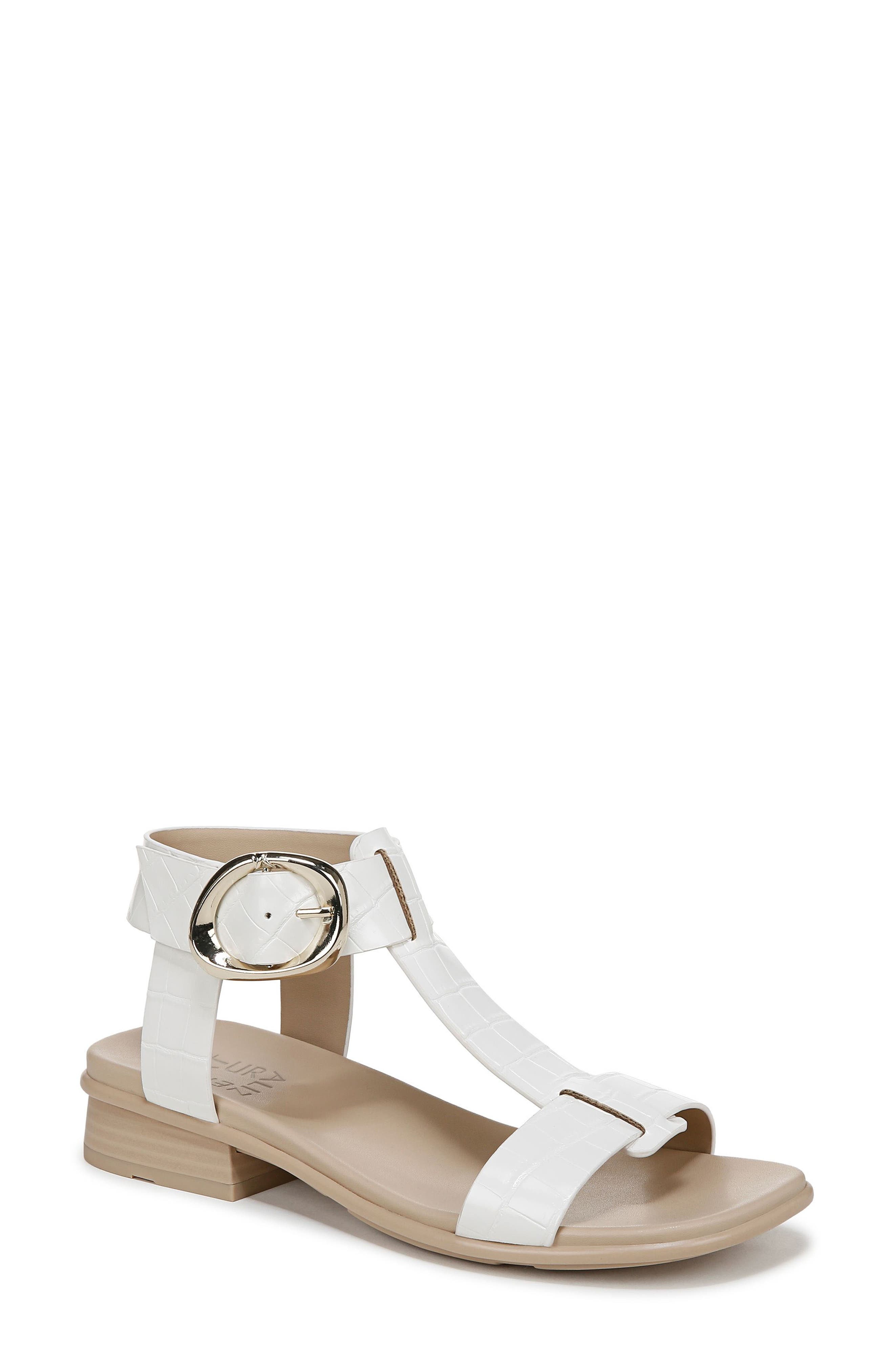 Naturalizer Brandy T-Strap Sandal, Main, color, White