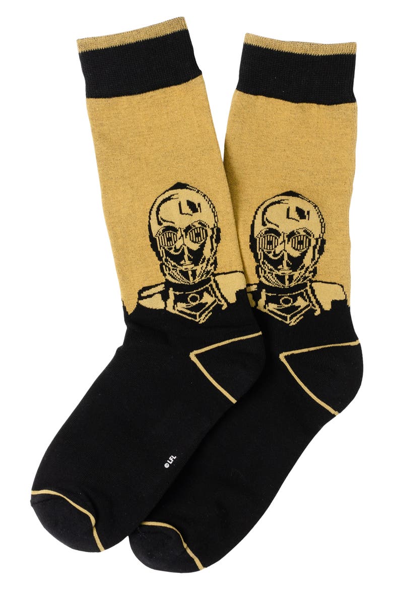 Droid & Sage Mod 3-Pack Socks & Lapel Pin Set, Alternate, color, BLACK MULTI