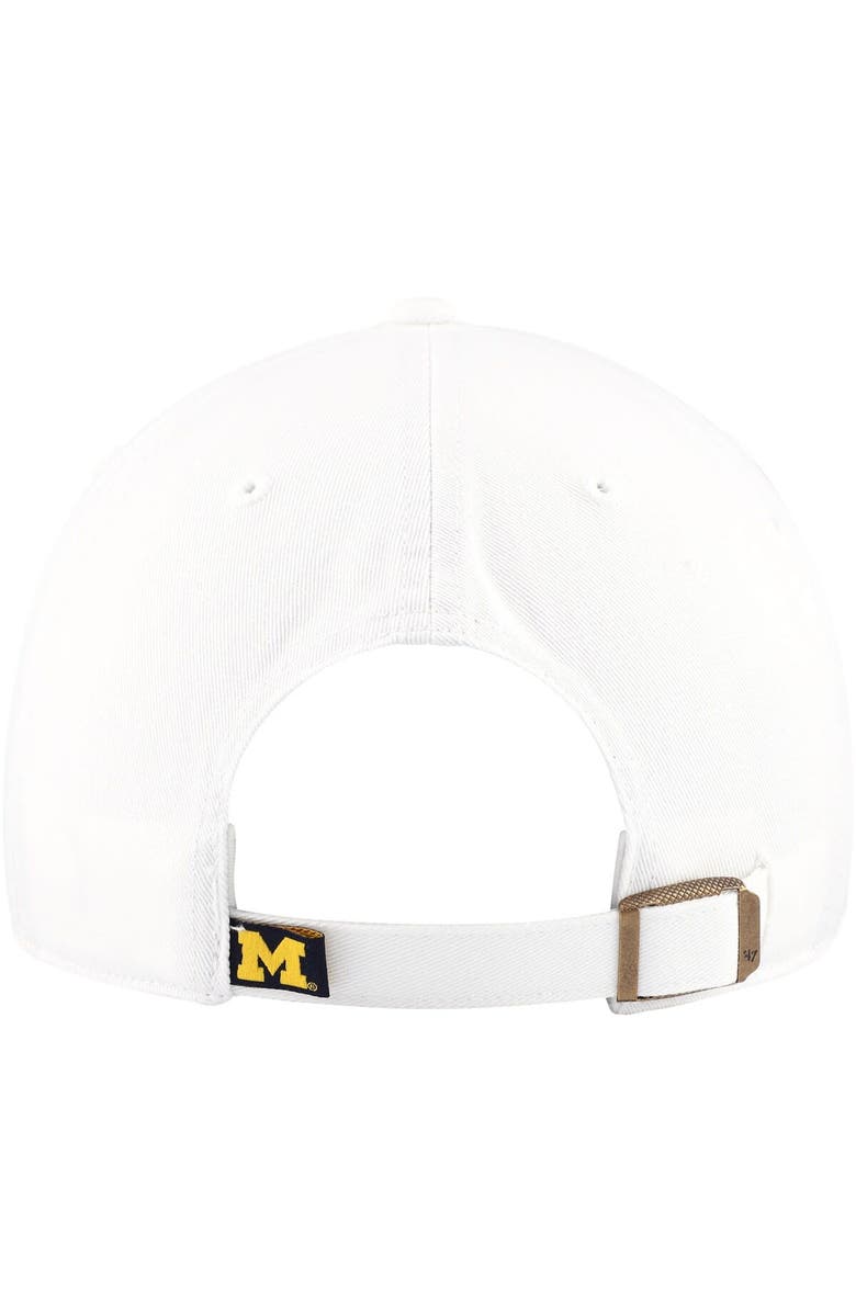 '47 Women's '47 White Michigan Wolverines Sidney Clean Up Adjustable Hat, Alternate, color, 