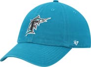 '47 Men's '47 Teal Florida Marlins Cooperstown Collection Clean Up Adjustable Hat