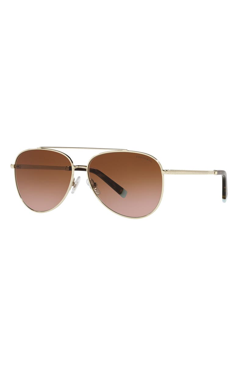 Tiffany & Co. 59mm Gradient Pilot Sunglasses, Alternate, color, 