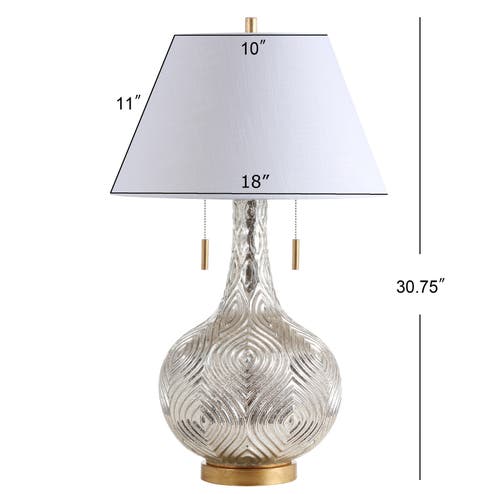Jonathan Y 30.75in Highland Silver & Gold Table Lamp In Mercury Silver/gold