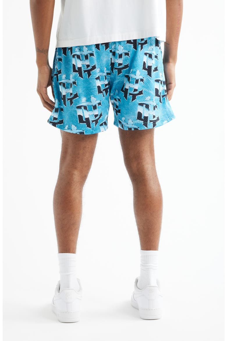 Cold Hearts Badge Mesh Shorts, Alternate, color, BLUE