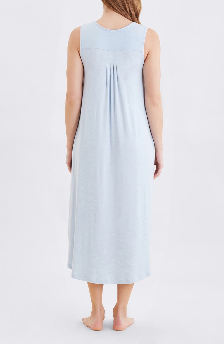 Papinelle Kate Pleated Stretch Modal Nightgown, Alternate, color, Winter Blue