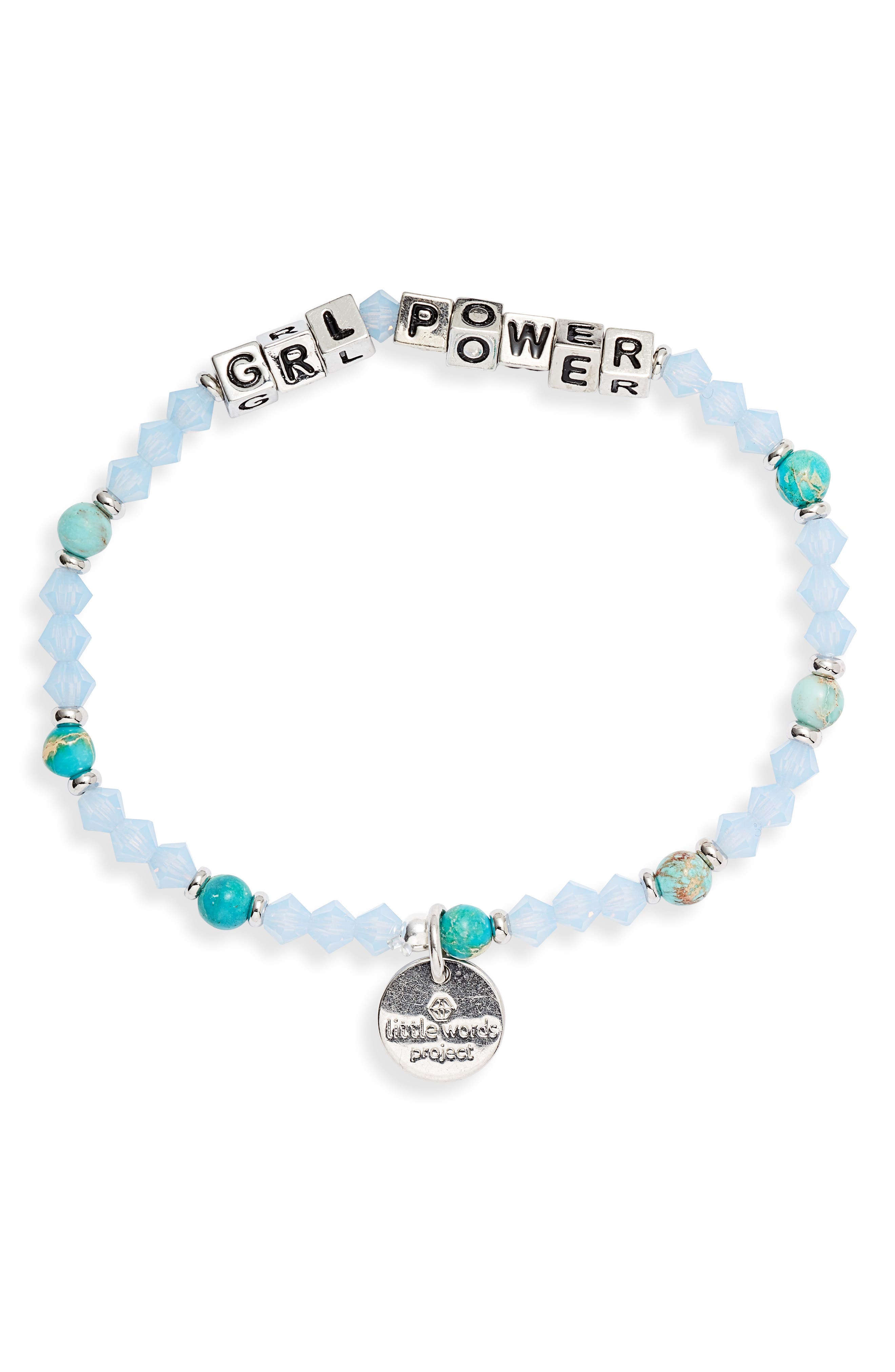 Little Words Project Grl Power Beaded Stretch Bracelet (Women ...