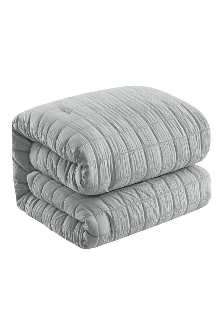 Jessa Washed Garment Dyed 5-Piece Comforter Set - Twin Size, Alternate, color, GREY