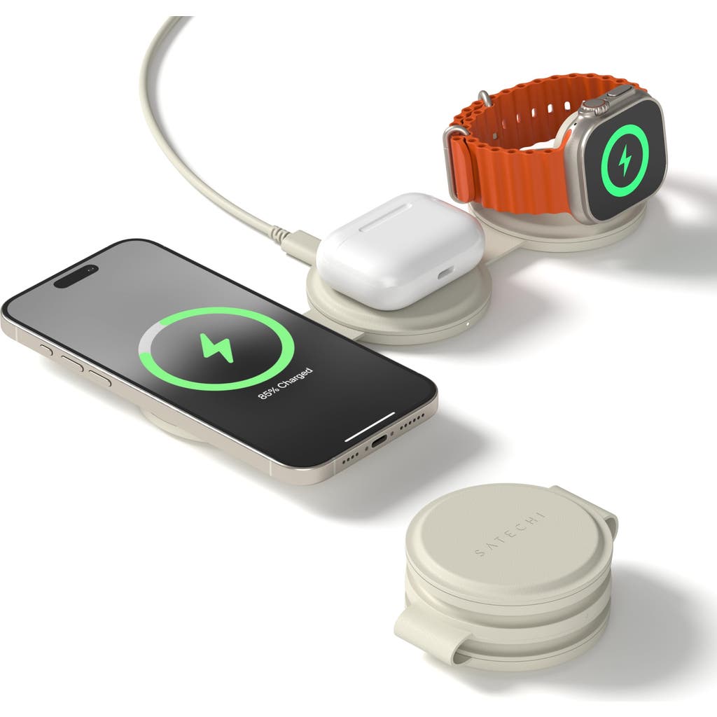 Satechi OntheGo 3 in 1 Charger in Sand at Nordstrom