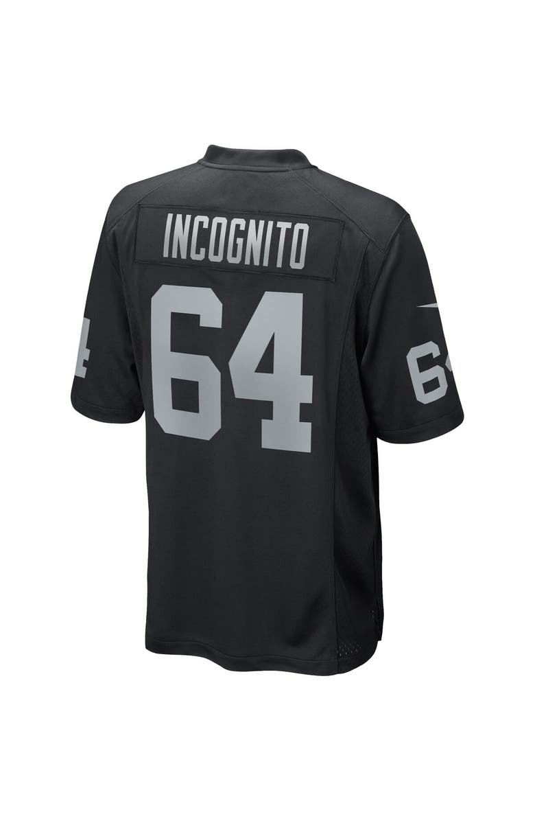 Nike Men's Nike Richie Incognito Black Las Vegas Raiders Game Jersey, Alternate, color, 