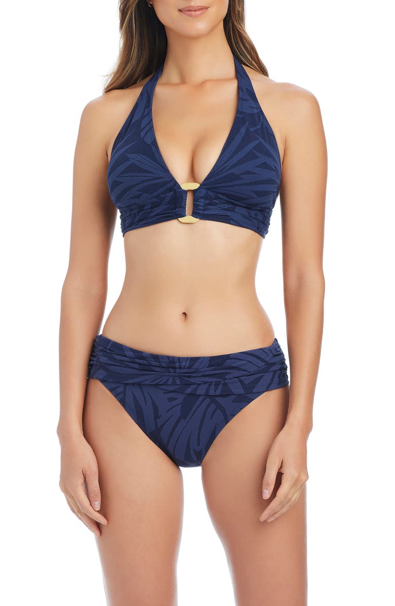 BLEU by Rod Beattie Banded Halter Bikini Top, Alternate, color,