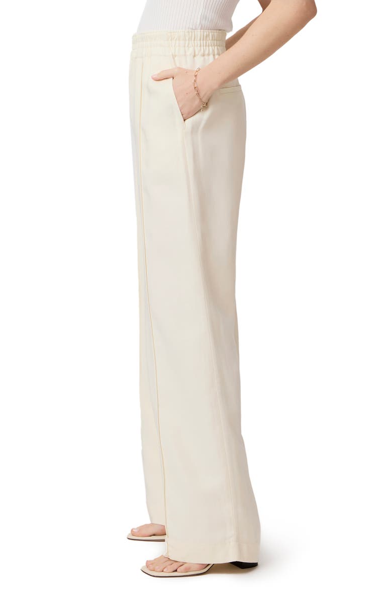 PAIGE Harper Elastic Waist Wide Leg Pants, Alternate, color, Soft Vanilla