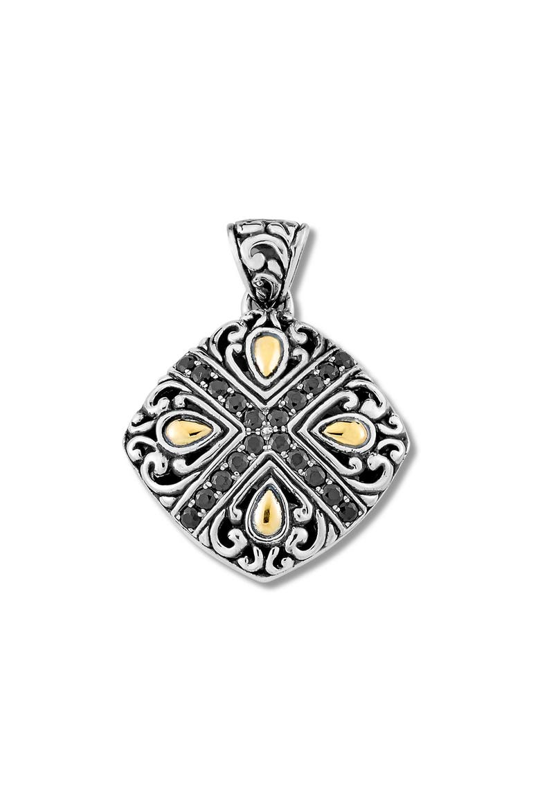 18K Gold & Sterling Silver Pendant, Main, color, BLACK