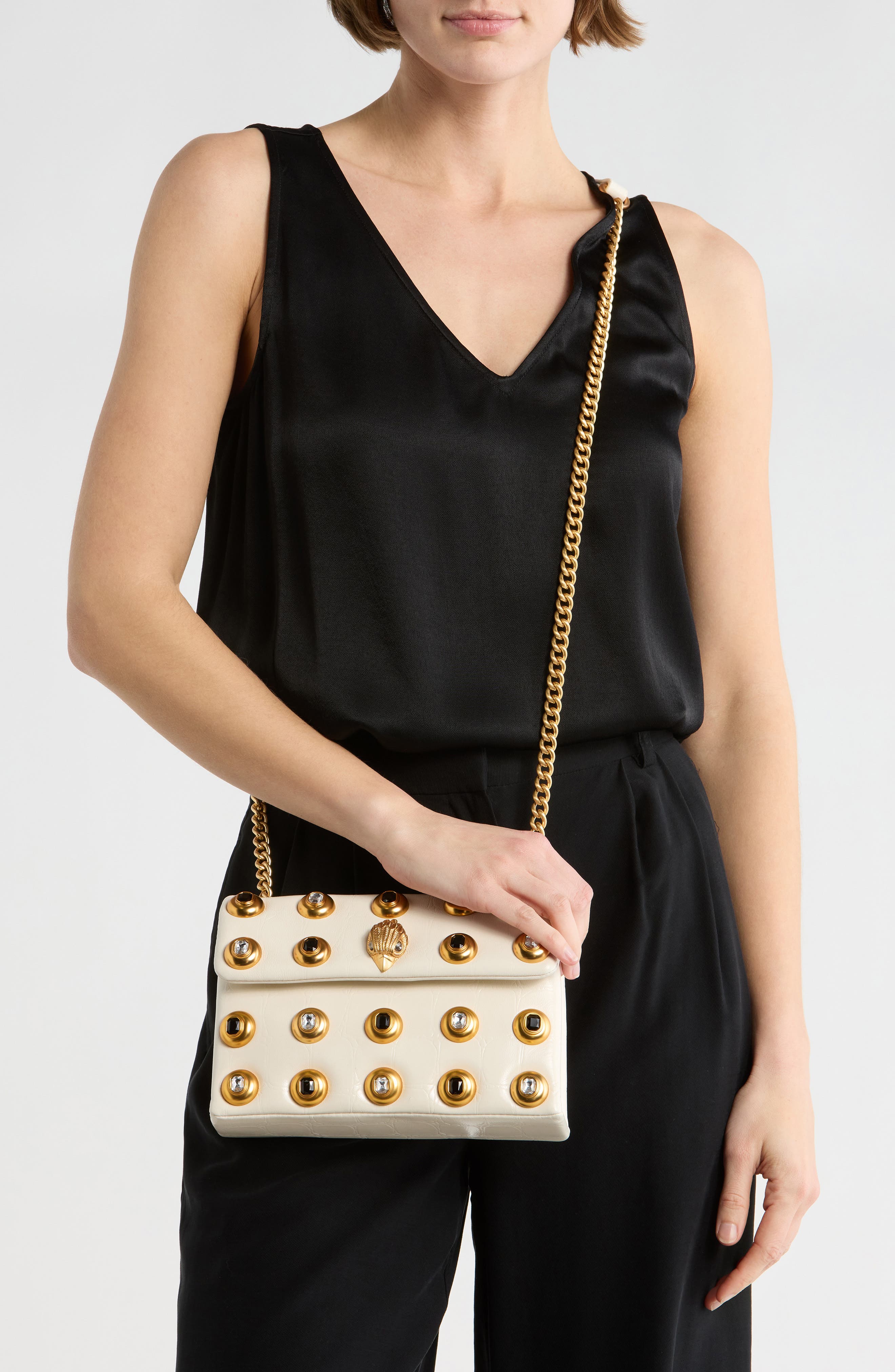 Kurt Geiger London Medium Kensington Crossbody Bag, Alternate, color, Bone