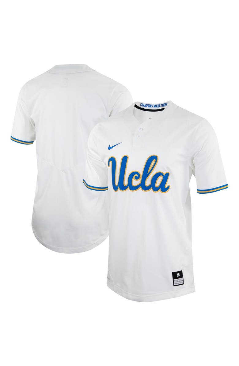 Nike Unisex Nike White UCLA Bruins Two-Button Replica Softball Jersey, Main, color, 
