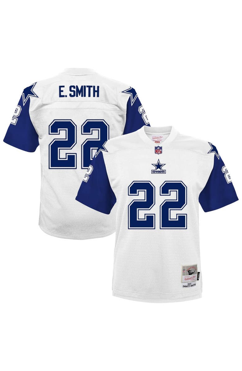Mitchell & Ness Youth Mitchell & Ness Emmitt Smith White Dallas Cowboys 1994 Alternate Legacy Jersey, Main, color, White