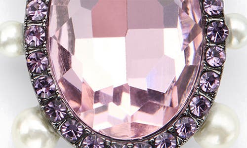 KURT GEIGER KURT GEIGER LONDON OVAL CRYSTAL & FAUX PEARL STUD EARRINGS