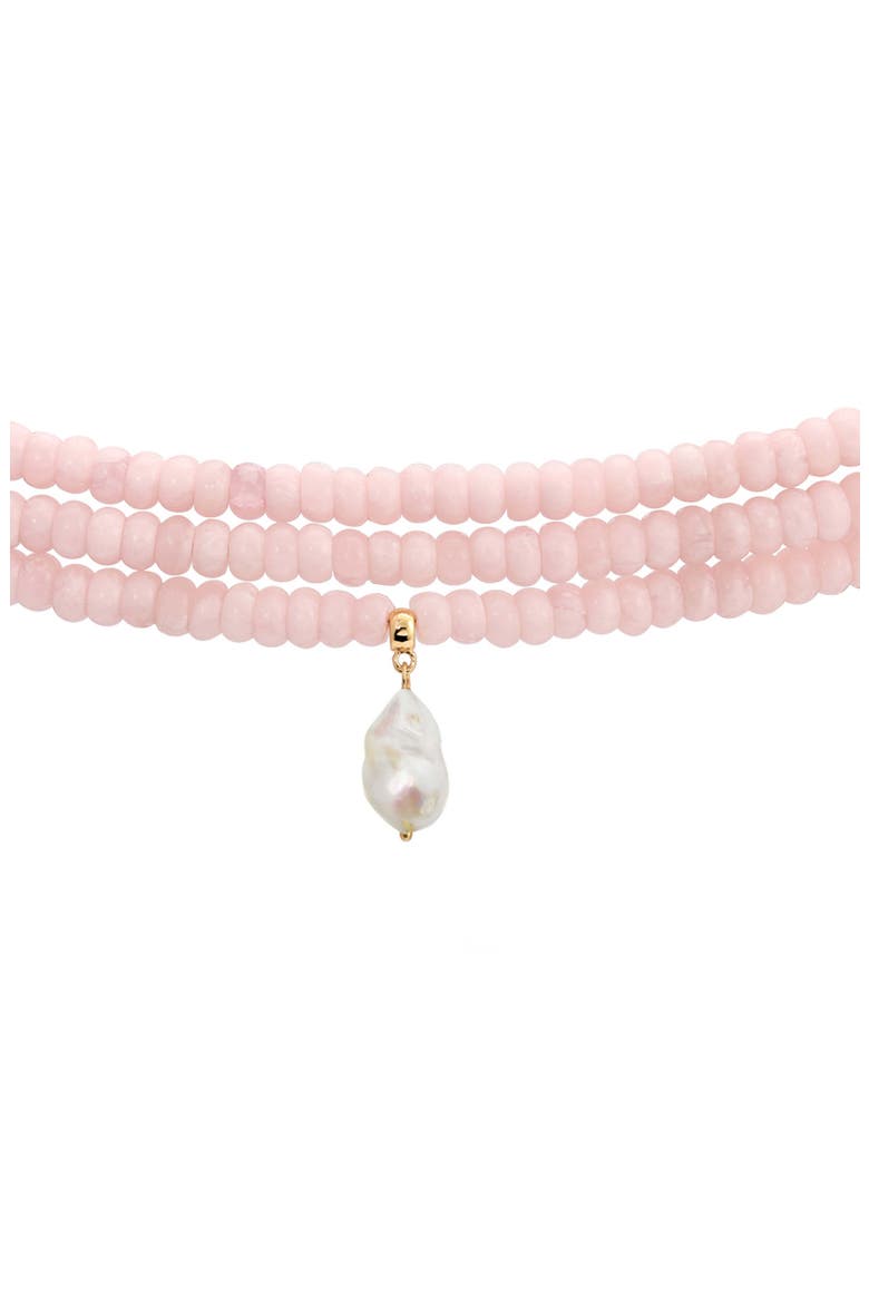 Marina Layers Beaded Necklace, Alternate, color, ROSE QUARTZ