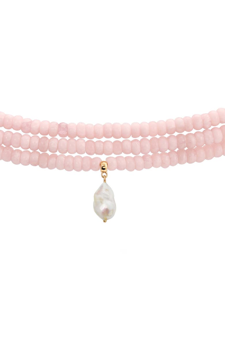 Ettika Marina Layers Beaded Necklace, Alternate, color, Rose Quartz