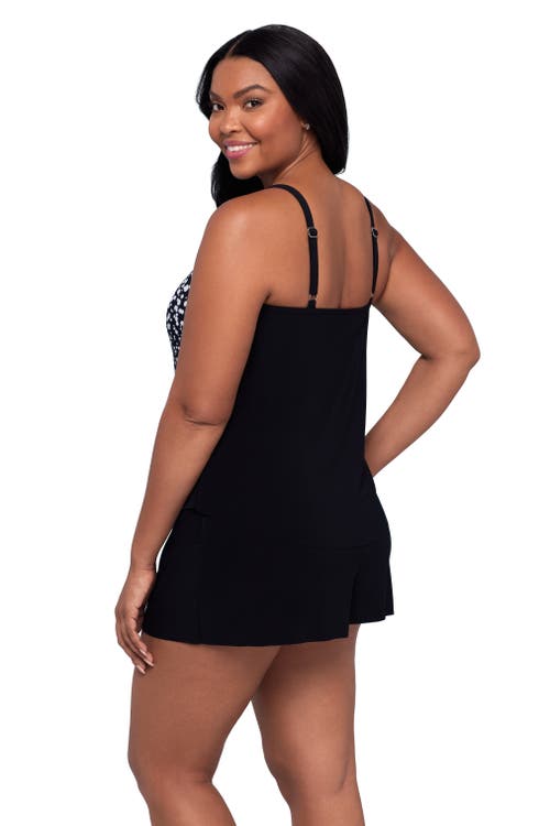 Trimshaper Hank Control Swim Romper With Pockets In Black
