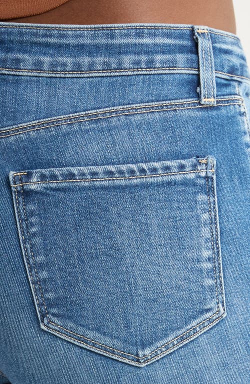 L Agence Kendra Cropped Distressed High-rise Flared Jeans In Blue