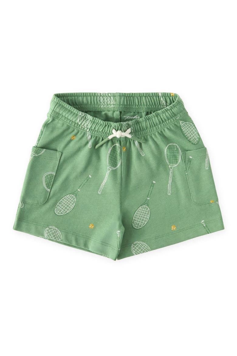 Kids' Tennis Organic Cotton Shorts, Main, color, DOUBLES GREEN