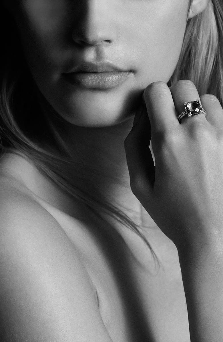 David Yurman Châtelaine Ring with Semiprecious Stone & Diamonds, Alternate, color, 