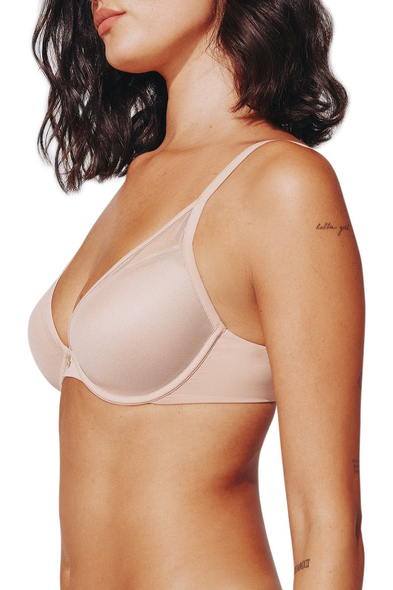 24/7® Classic Uplift Plunge Underwire Bra, Alternate, color, TAUPE