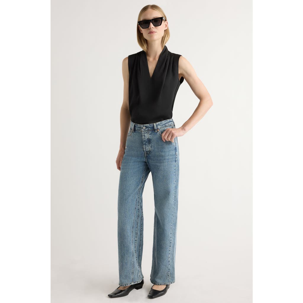 Modern Citizen Jae V-Neck Sleeveless Blouse in Black at Nordstrom, Size X-Small
