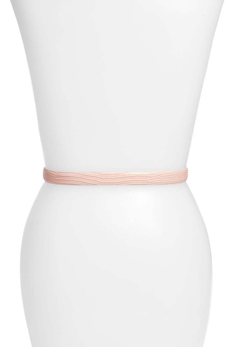 Rachel Parcell Snake Embossed Faux Leather Belt, Alternate, color,