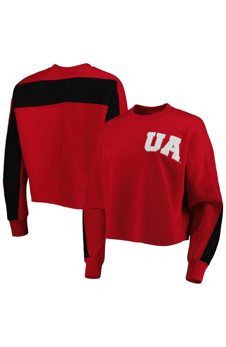 GAMEDAY COUTURE Women's Gameday Couture Crimson Alabama Crimson Tide Back To Reality Colorblock Pullover Sweatshirt, Main, color, Crimson