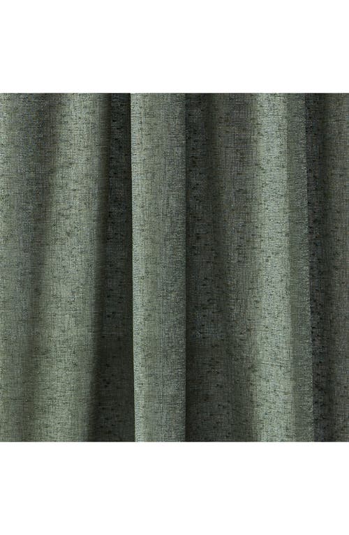 Dkny Set Of 2 Bouclé Chenille Curtain Panels In Olive