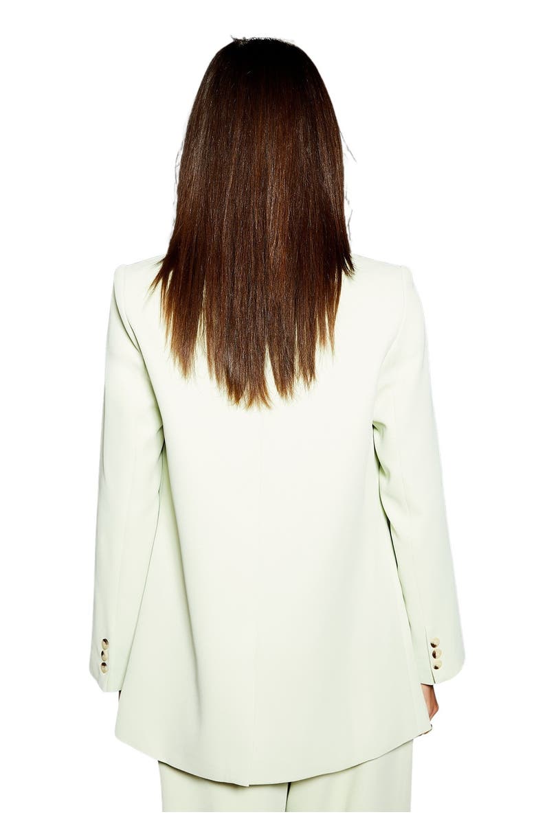 Warehouse Runway Collarless Boxy Blazer, Alternate, color, Mint