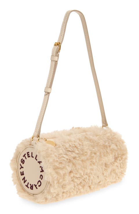 Logo Faux Fur Bracelet Pouch