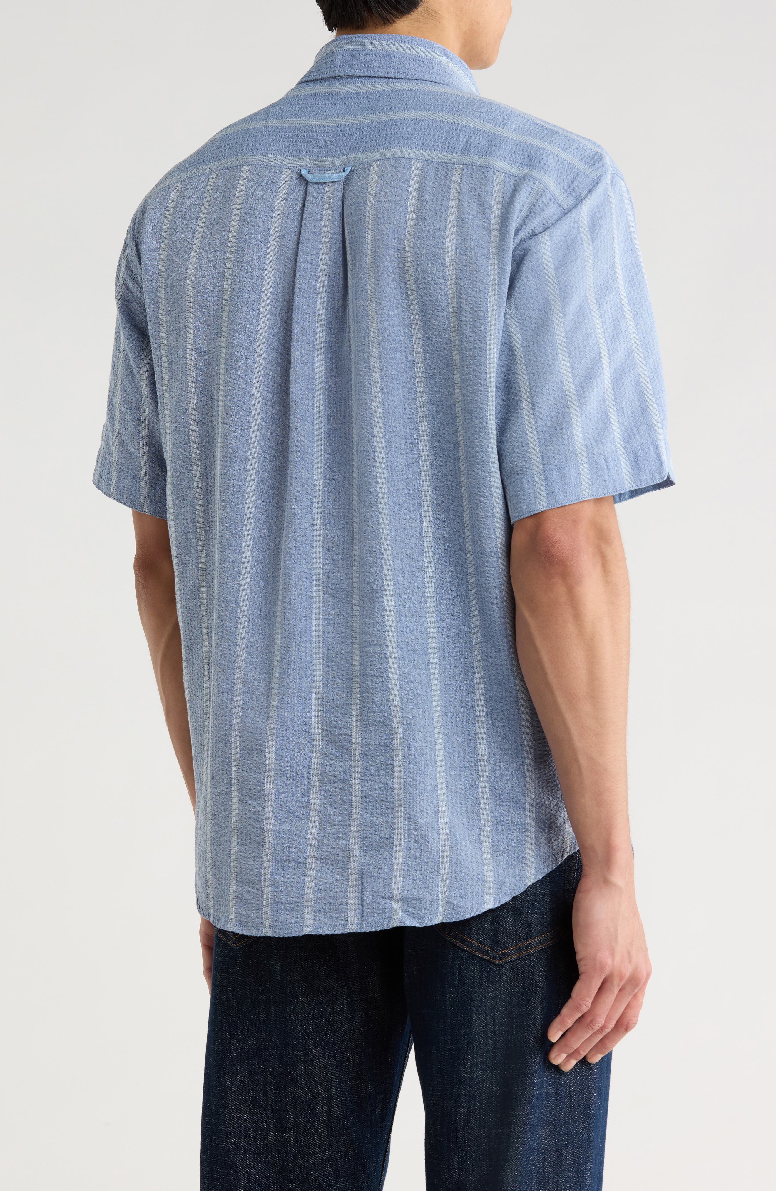 Мужская рубашка Tommy Bahama Nova Wave из зернистого сирсакера, короткий рукав — фото 2